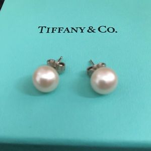 Authentic Tiffany and Co pearl earrings